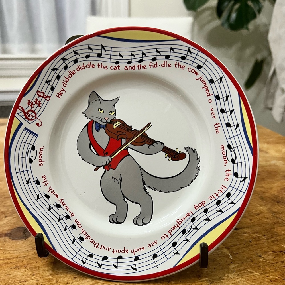 Tiffany & Co Vintage Hey did-dle  did-dle dinnerware Cat and the Fiddle Plate